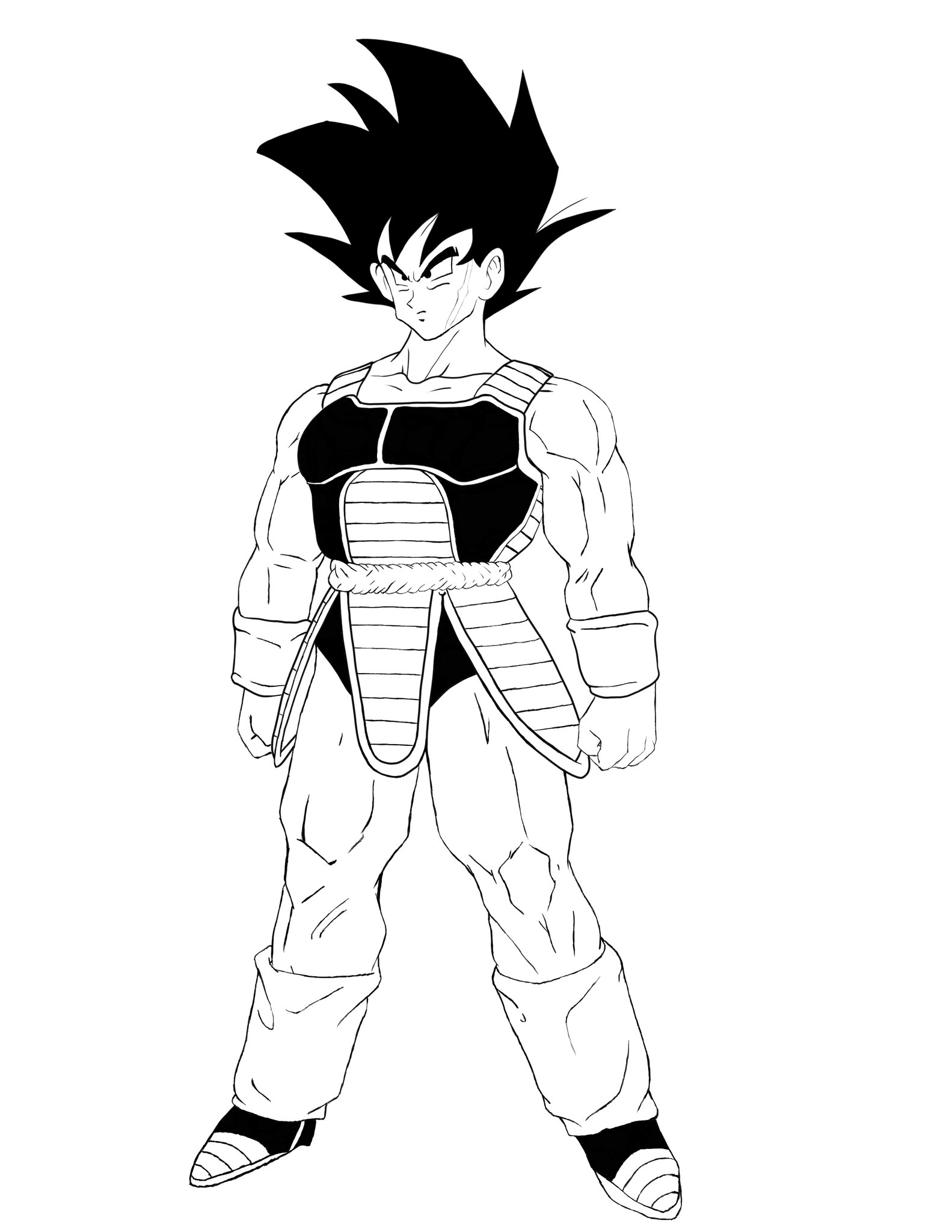 1583x2048 Bardock Original Concept Ink