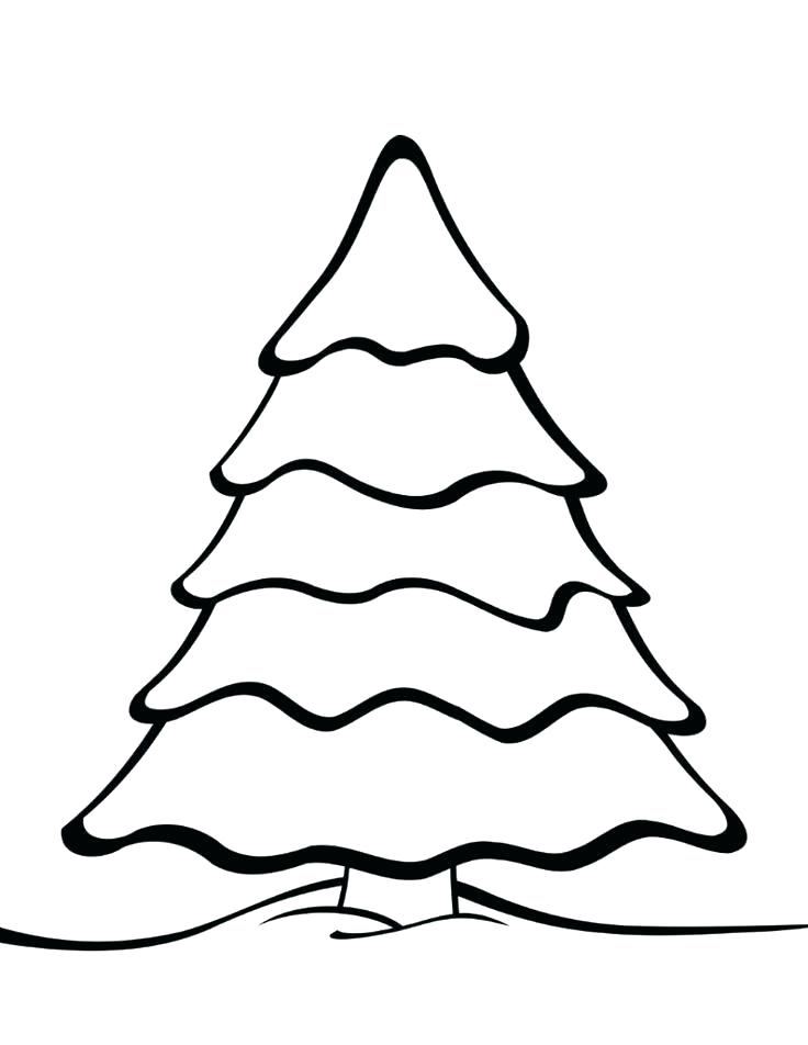 736x952 Christmas Tree Drawing Outline