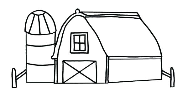 600x308 Free Printable Barn Coloring Pages