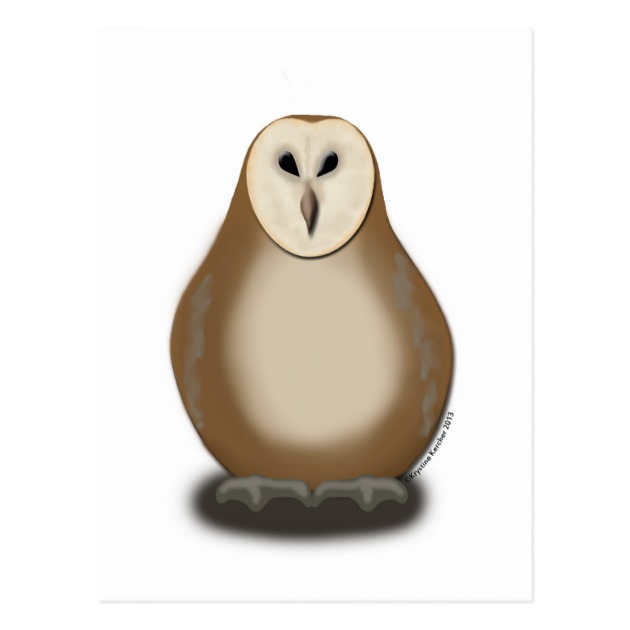 630x630 Stylized Barn Owl Postcard