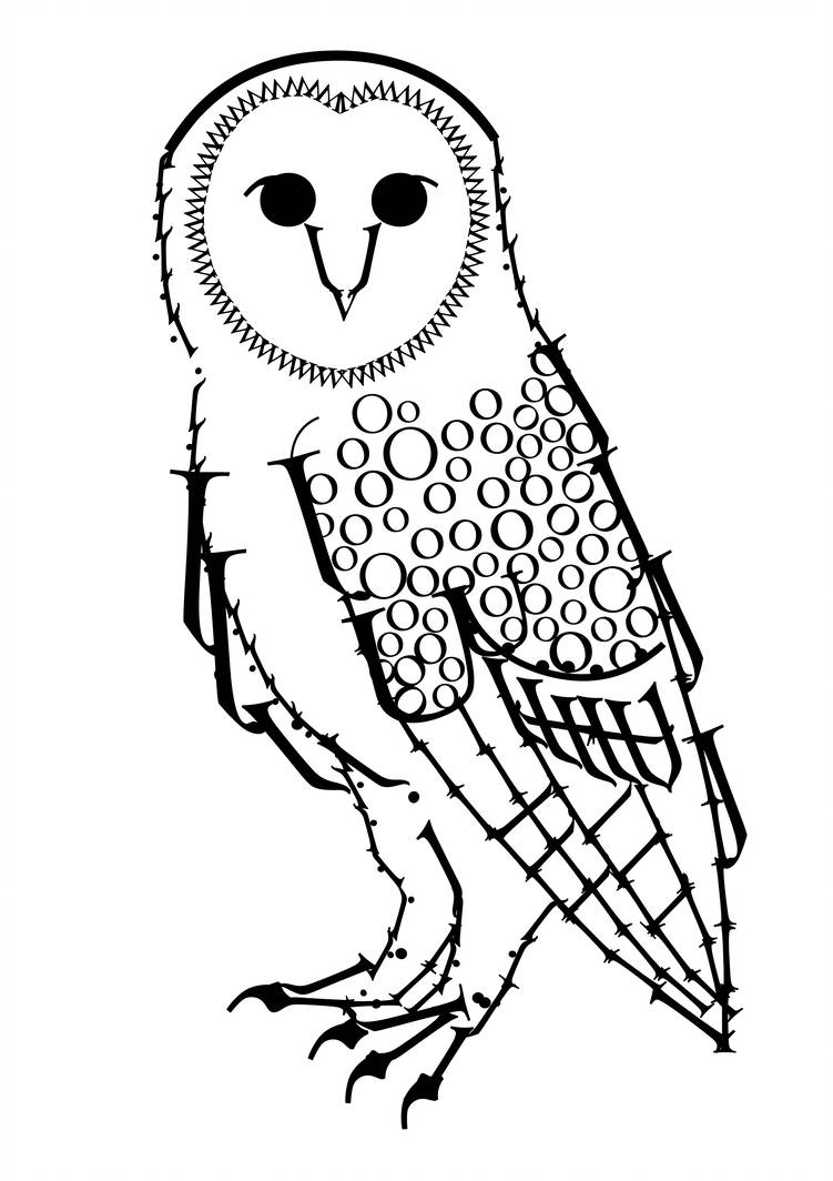 751x1064 Typography Barn Owl