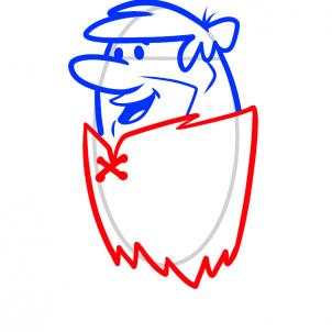 302x302 Drawing Printout How To Draw Barney Rubble