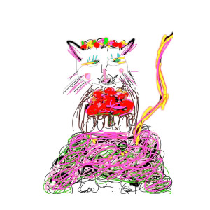 300x300 June Bride Cat Drawing