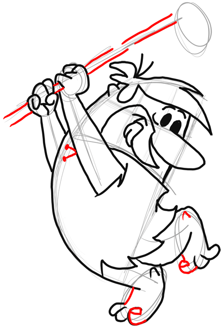 450x663 Step Drawing Barney Rubble From The Flinstones Instructions