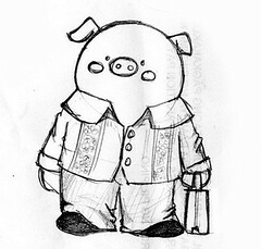 240x229 Pig In Barong Tagalog An Old Sketch For The Graphics