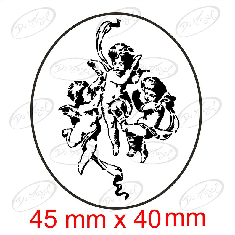 794x794 Baroque Cherubs Stamp Etsy