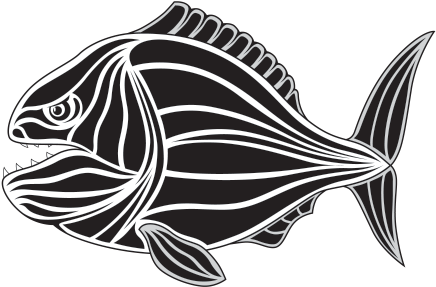 436x287 download clip transparent download barracuda drawing skeleton