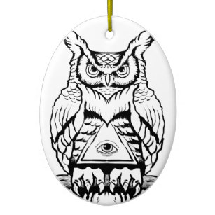 307x307 Owl Drawing Christmas Tree Decorations Ornaments