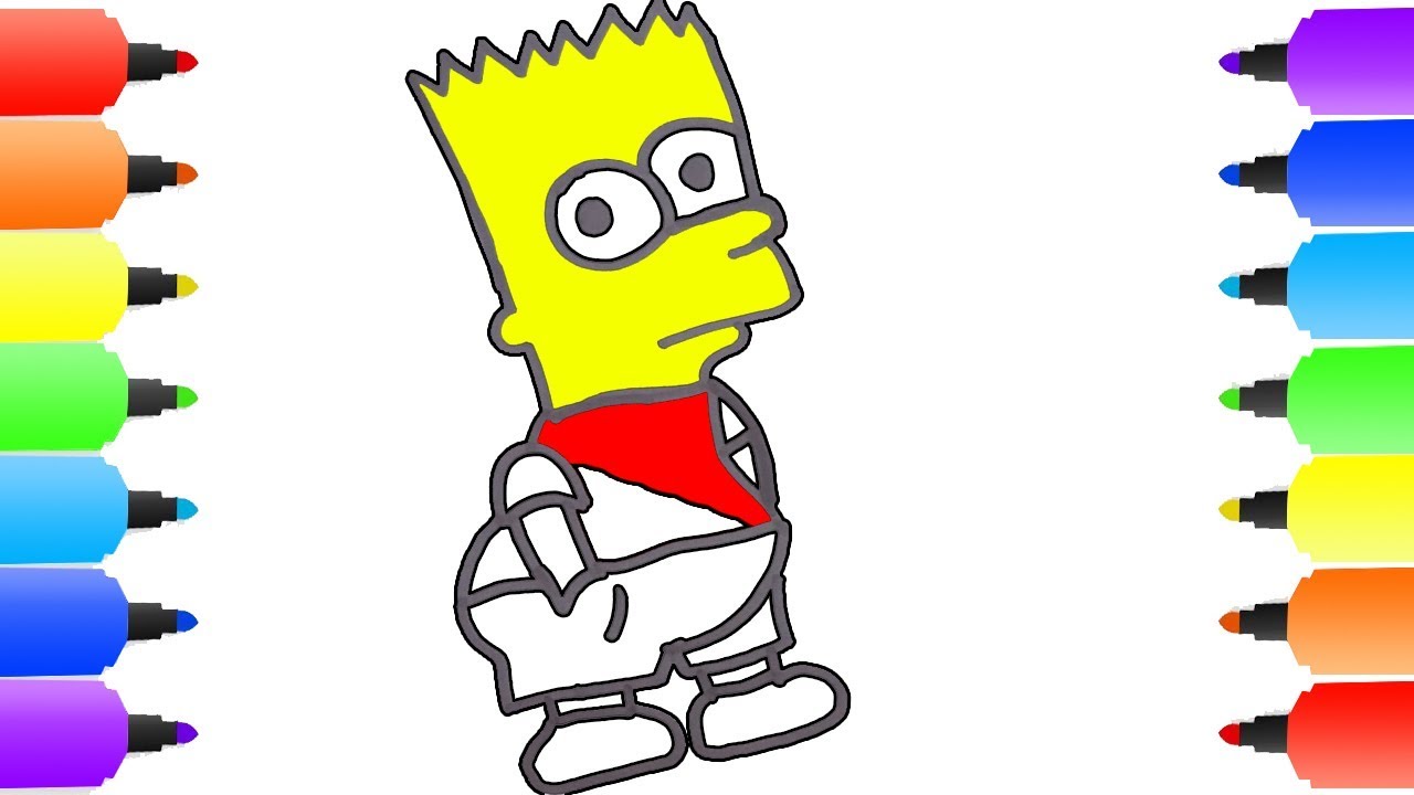 1280x720 How To Draw Bart Simpson From The Simpsons Kid Drawing And Learn