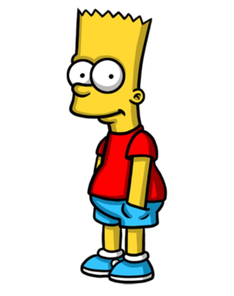 750x950 Time To Color Our Picture Of Bart How To Draw Movies Characters