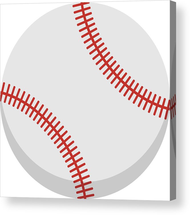 666x750 Vector Baseball Ball Isolated On White Background Acrylic Print