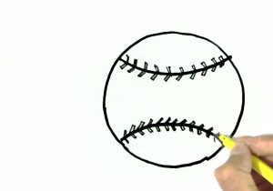 300x210 Baseball Ball Drawing