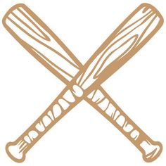 236x236 Softball Bats Crossed Clipart