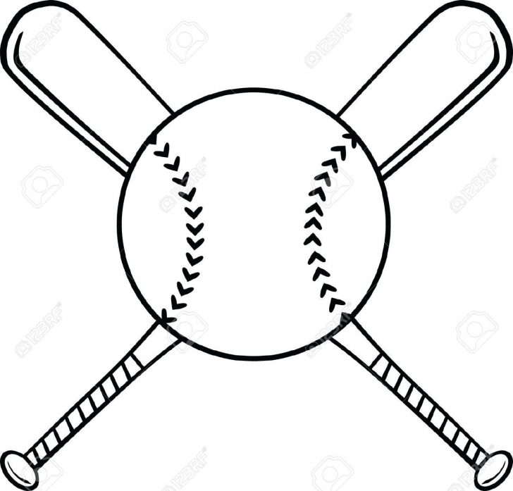 728x697 Vintage Baseball Bat Drawing Images Field Easy Chalk Ball