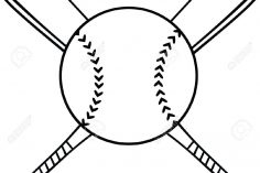 236x157 Baseball Cap Drawing Catcher Bat Outline Chalk Glove Cad Cross