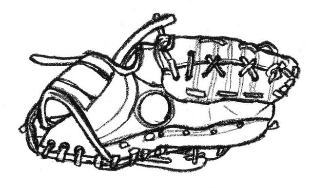 640x386 Drawing Of A Baseball Glove Paul Doeman