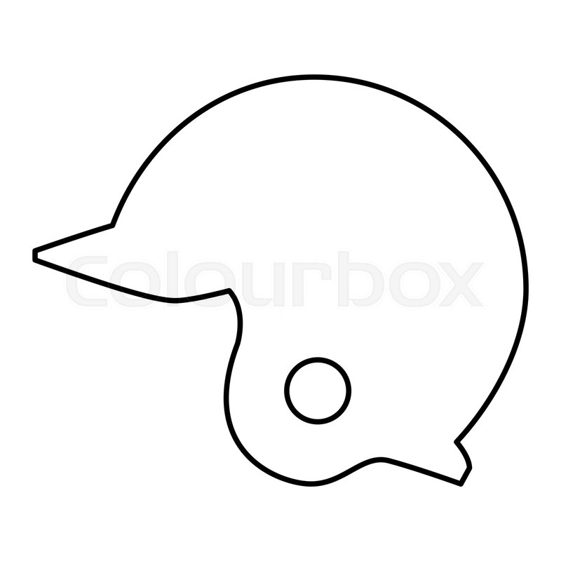 800x800 Baseball Helmet Icon Sport Head Stock Vector Colourbox