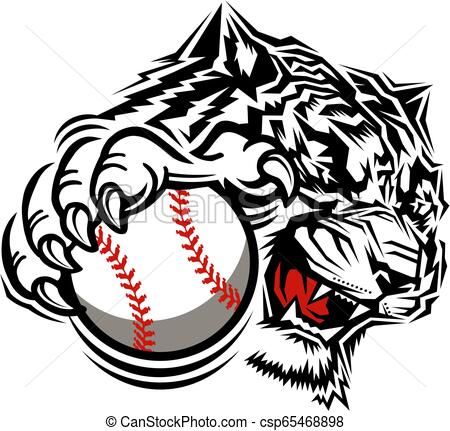 450x431 Tiger Baseball Vector