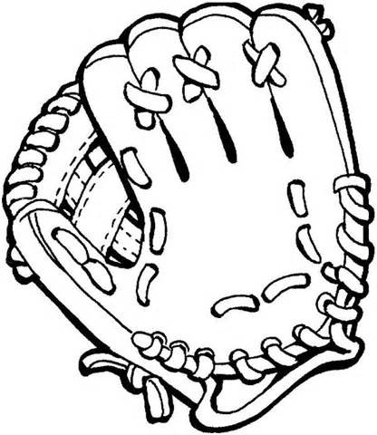 416x480 Baseball Mitt Coloring
