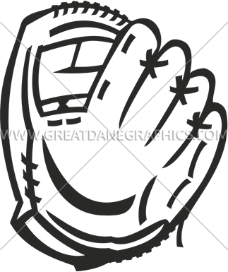 323x385 Baseball Glove Production Ready Artwork For T Shirt Printing