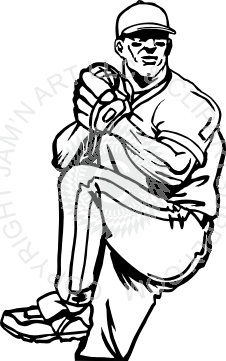 226x361 Baseball Pitcher Bw