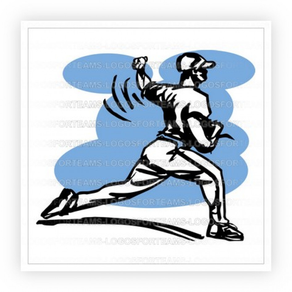 946x946 Sports Logo Part Of Line Drawing Sketch Baseball Player Throwing