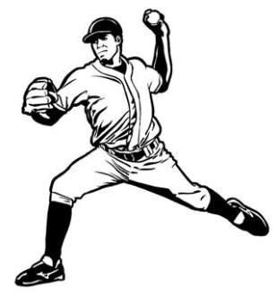 309x330 Baseball Pitcher Decal Sticker