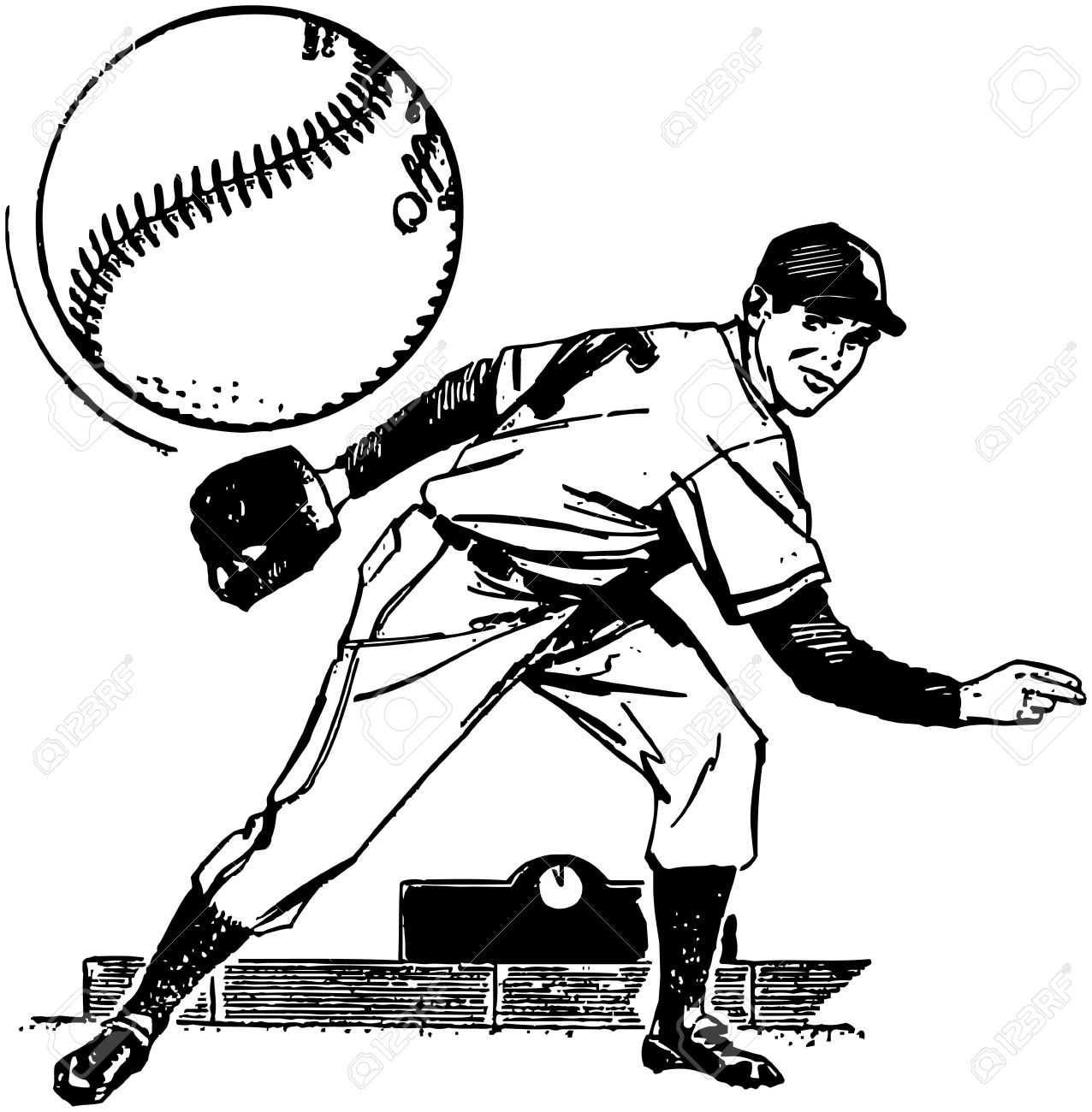 1276x1300 Huge Collection Of 'baseball Pitcher Drawing' Download More Than