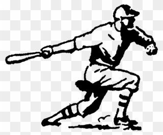 320x266 Vintage Baseball Player Clipart