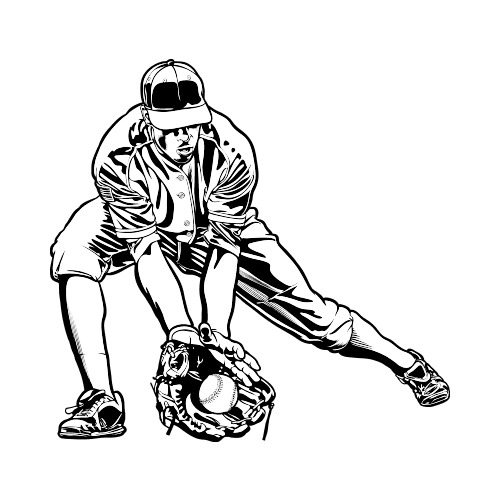 500x500 Baseball Player Clip Art