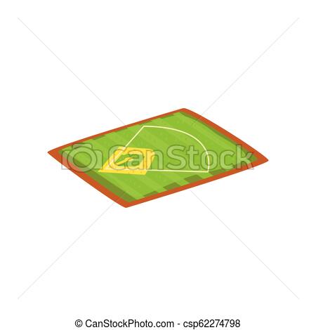 450x470 Baseball Stadium, Sports Ground Vector Illustration On A White