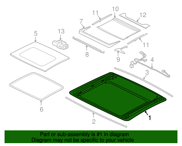 640x512 Jaguar Sunroof Frame Oem Jaguar Parts