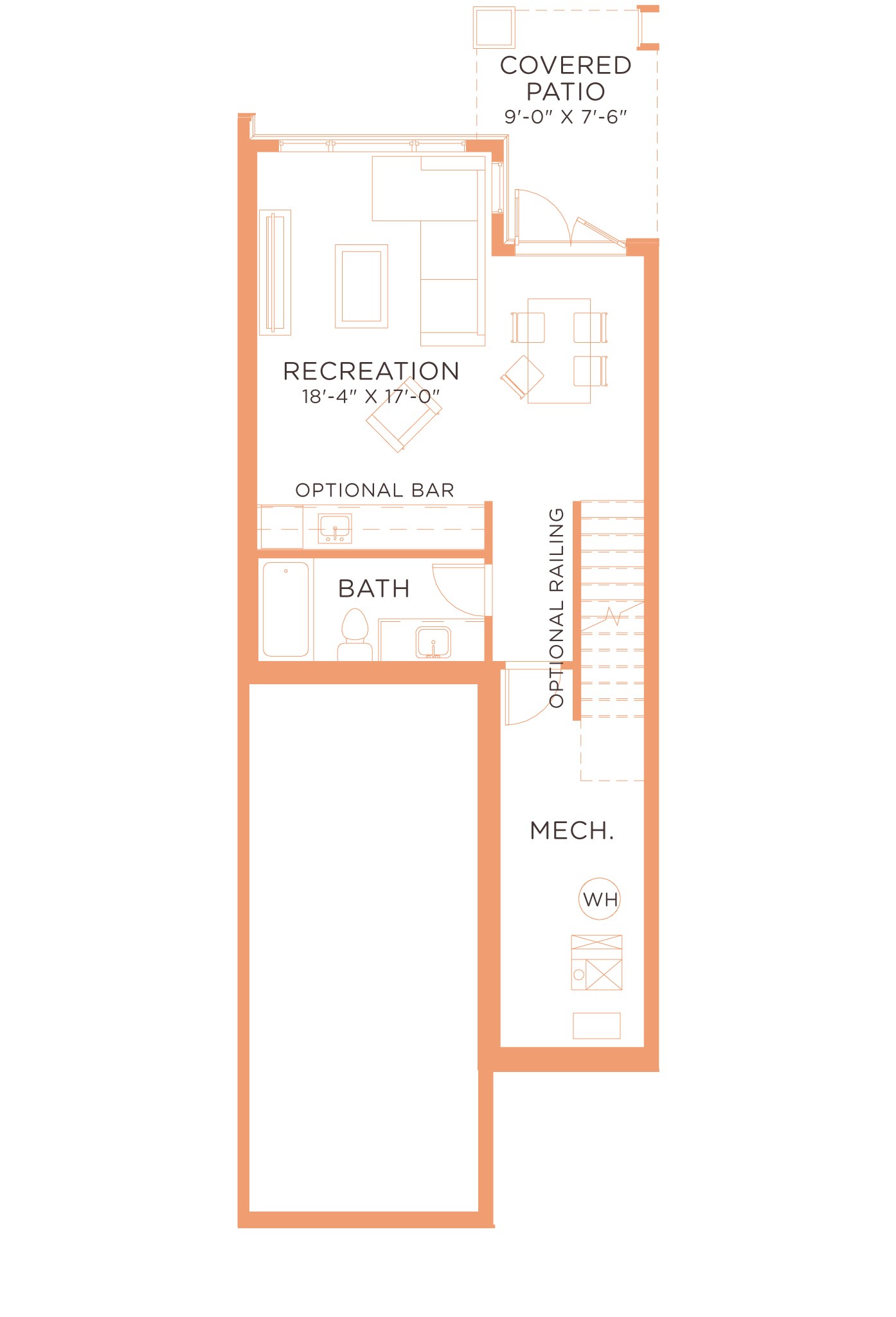 1394x2048 Crestmont West Dawn Interior Lower Basement Devleoped Arrive