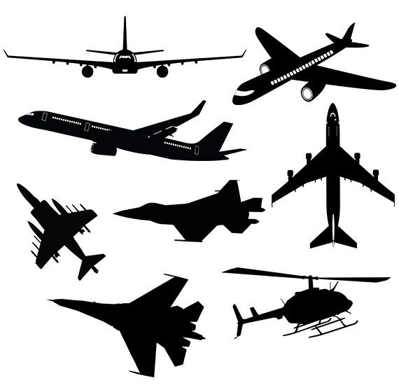 570x550 Airplane Clipart Silhouette Airplane