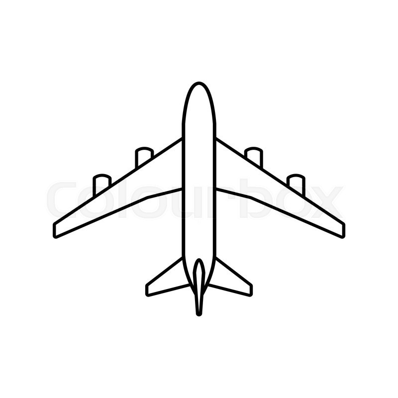 800x800 Plane Outline Drawing At Getdrawings Free For Personal Use