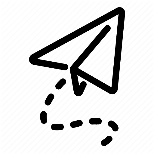 512x512 Airplane, Drawing, Paper, Paperwork, Plane Icon