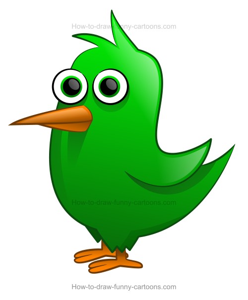 500x605 How To Draw A Cartoon Bird