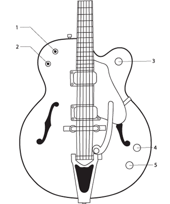 340x408 Drawing Guitar Body Transparent Png Clipart Free Download