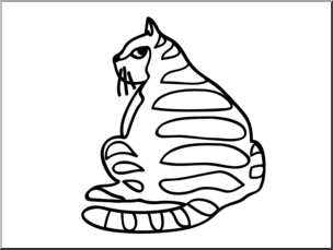 304x229 Clip Art Basic Words Cat Bampw Unlabeled I Abcteach