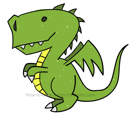 550x480 How To Draw A Dragon