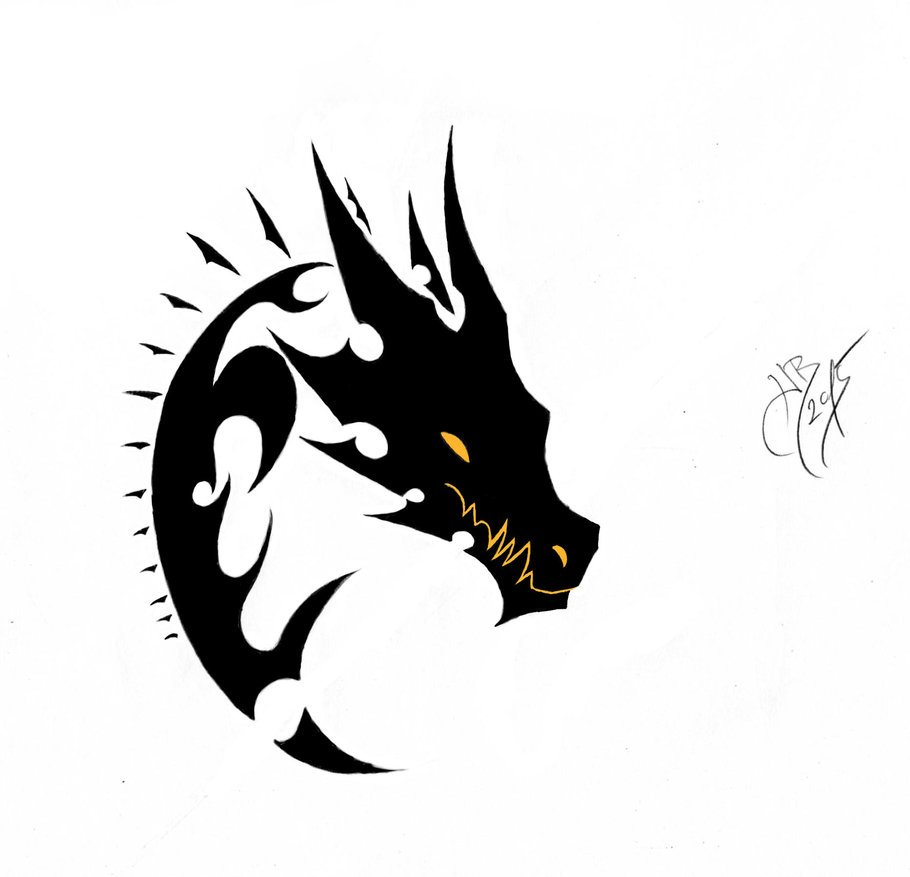 910x877 Simple Dragon Tattoo Drawing Images