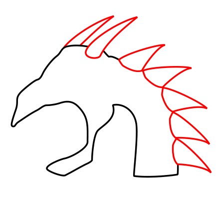 447x396 How To Draw A Dragon, Dragon's Head