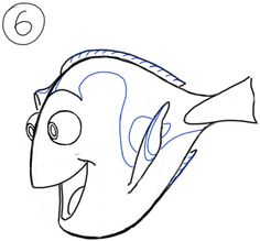 236x219 How To Draw Dory From Pixars Finding Nemo In Easy Steps Drawing