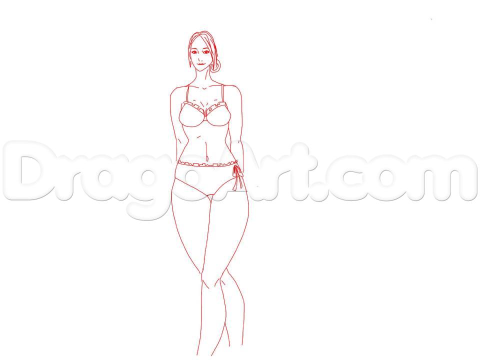 960x720 How To Draw A Curvy Figure, Step