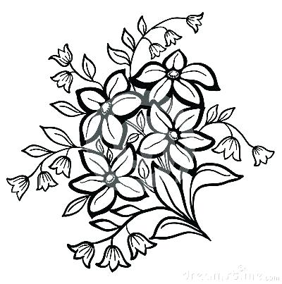 400x403 Outline Of Flowers For Drawing At Free Pictures Bunch Flower