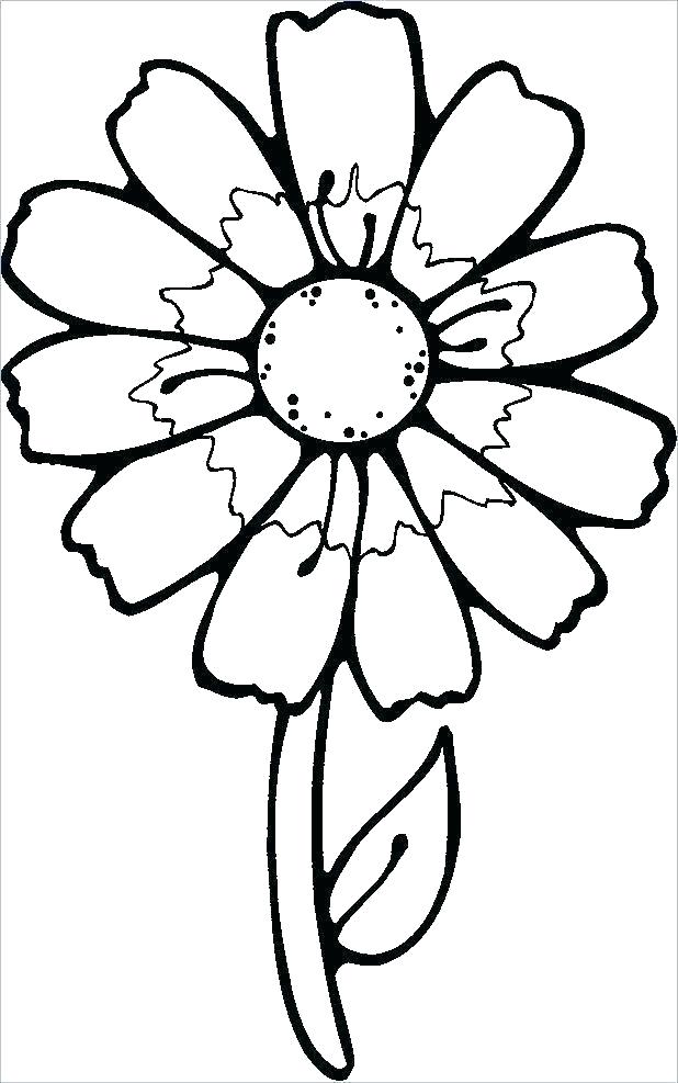 618x987 Simple Flower Coloring Pages Cartoon Flower Coloring Pages Easy