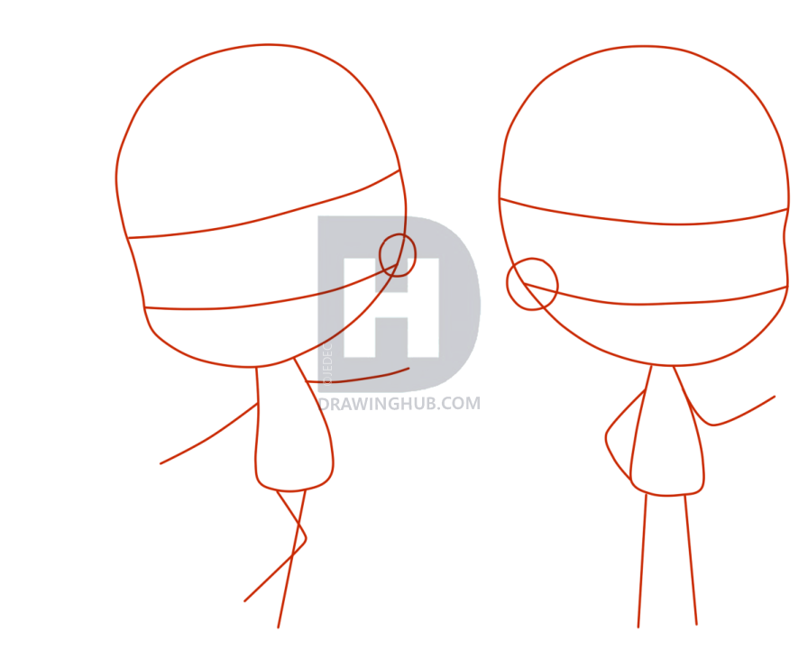 896x720 How To Draw A Chibi Person, Step