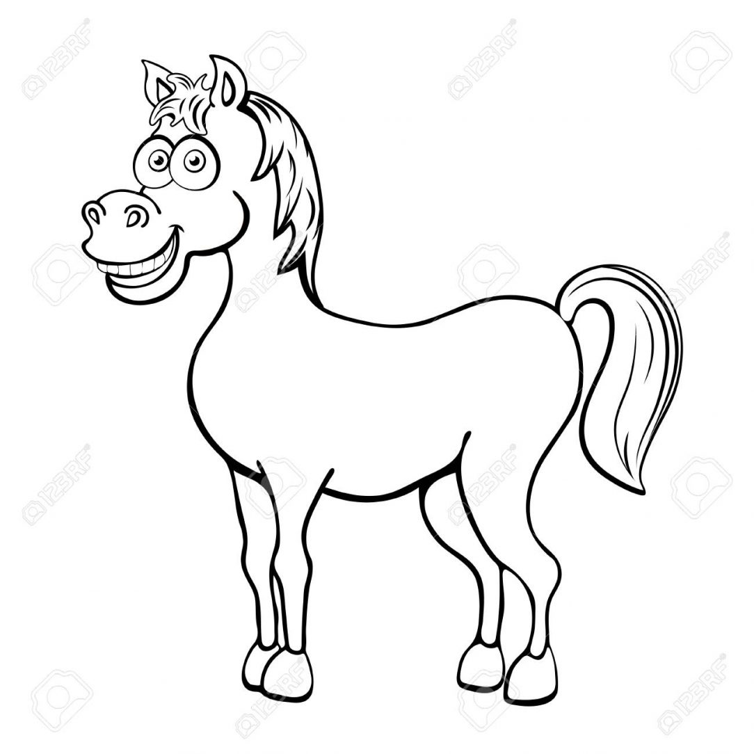 1084x1084 Horse Cartoon Drawing Free Stick Funny Cute A Step