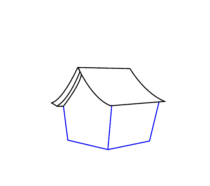 678x600 How To Draw A Cartoon House In A Few Easy Steps Easy Drawing Guides