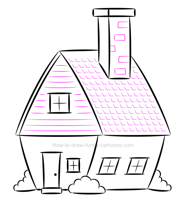 630x709 How To Draw A House Clip Art